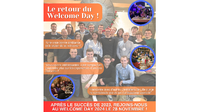 Welcome Day 2024 le jeudi 28 novembre dans toutes les régions de France !