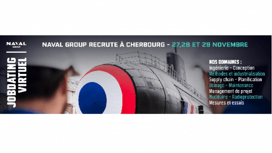 Naval Group recrute à Cherbourg – Job dating virtuel