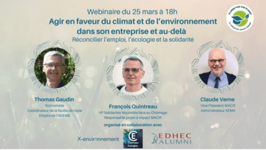 Webinaire : Agir en faveur du climat et de l’environnement dans son entreprise